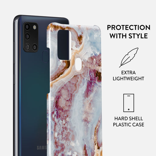 Frozen Leaves - Cute Marble Samsung Galaxy A21s 4G Case 2