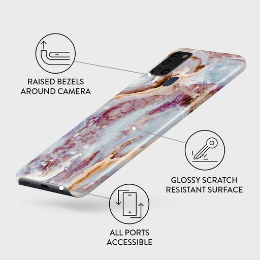 Frozen Leaves - Cute Marble Samsung Galaxy A21s 4G Case 3
