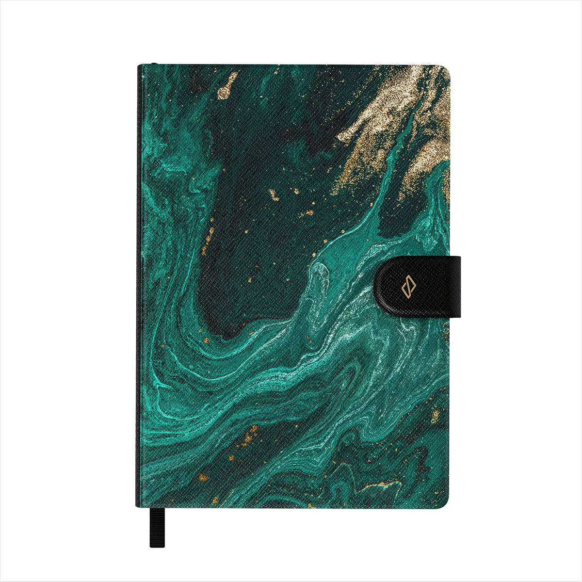 Emerald Pool - Elegant Saffiano Leather Journal Notebook | BURGA