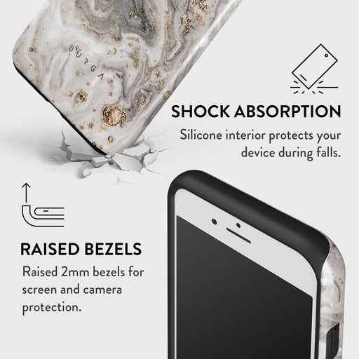 Snowstorm - Grey Marble iPhone SE (2020) Case 8