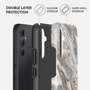 Snowstorm - Grey Marble Samsung Galaxy A34 Case 2