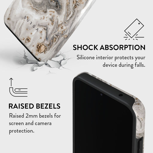 Snowstorm - Grey Marble Samsung Galaxy A34 Case 4