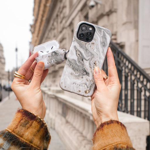 Snowstorm - Grey Marble iPhone SE (2020) Case 10