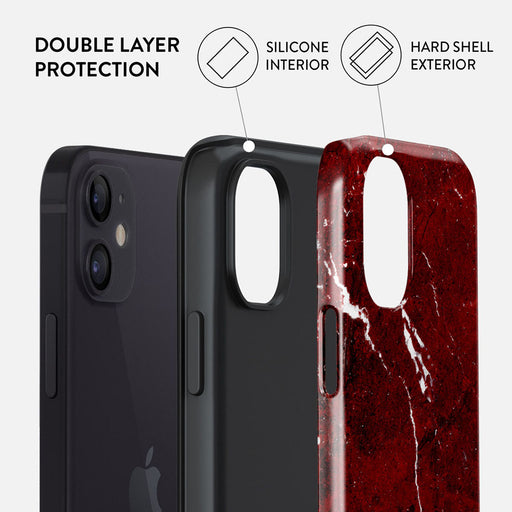 Iconic Red Ruby - Marble iPhone 12 Case 6