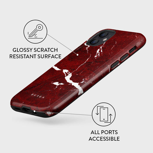 Iconic Red Ruby - Marble iPhone 12 Case 7