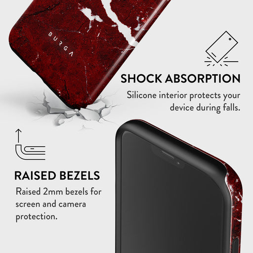 Iconic Red Ruby - Marble iPhone 12 Case 8