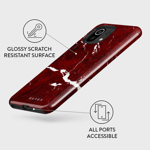 Iconic Red Ruby - Marble Xiaomi Mi 11 Lite 4G / 5G Case 3