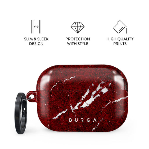 Iconic Red Ruby - Marble AirPods Pro 2 Case 4
