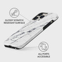 Satin White - Marble iPhone 14 Pro Max Case 7