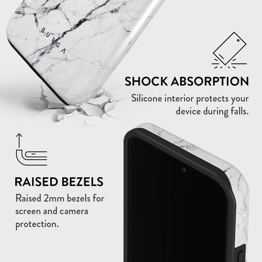 Satin White - Marble iPhone 14 Pro Max Case 8