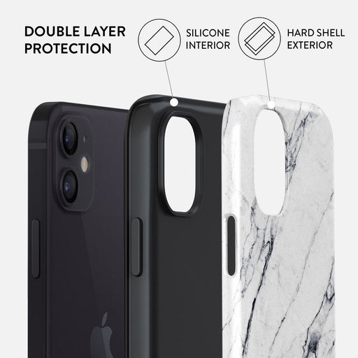 Satin White - Marble iPhone 12 Case 6