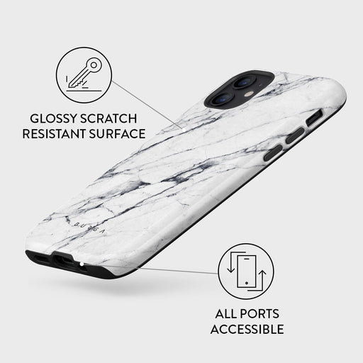 Satin White - Marble iPhone 12 Case 7