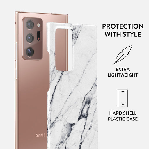 Satin White - Marble Samsung Galaxy Note 20 Ultra 4G / 5G Case 2