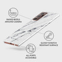 Satin White - Marble Samsung Galaxy Note 20 Ultra 4G / 5G Case 3