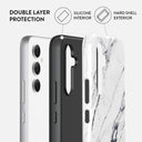 Satin White - Marble Samsung Galaxy A54 Case 2