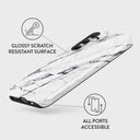 Satin White - Marble Samsung Galaxy A54 Case 3