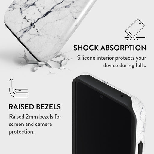 Satin White - Marble Samsung Galaxy A54 Case 4
