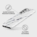 Satin White - Marble Samsung Galaxy A33 Case 3