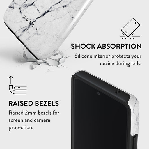 Satin White - Marble Samsung Galaxy A33 Case 4
