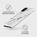 Satin White - Marble Samsung Galaxy A71 4G Case 7