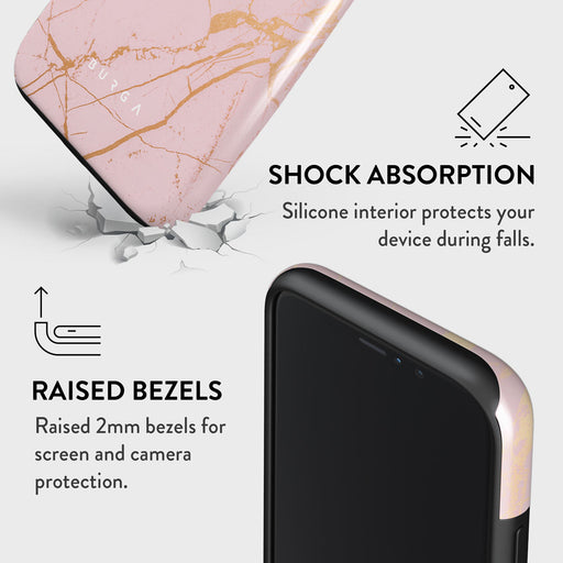 Peachy Gold - Pink Marble iPhone 11 Case 8