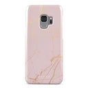 Peachy Gold - Pink Marble Samsung Galaxy S9 Case 1