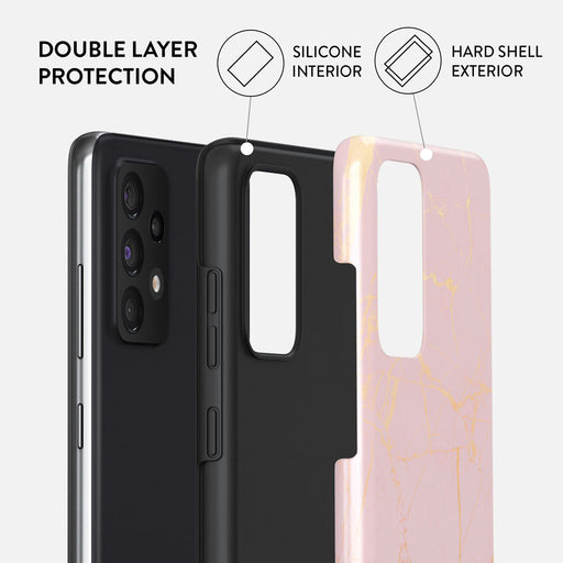 Peachy Gold - Pink Marble Samsung Galaxy A52 / A52S 4G / 5G Case 6