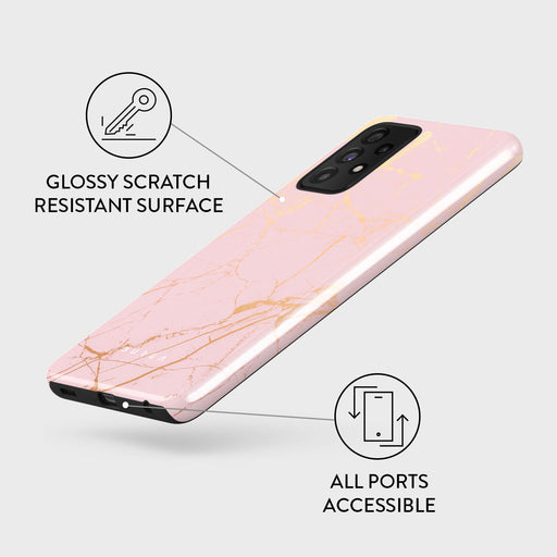 Peachy Gold - Pink Marble Samsung Galaxy A52 / A52S 4G / 5G Case 7