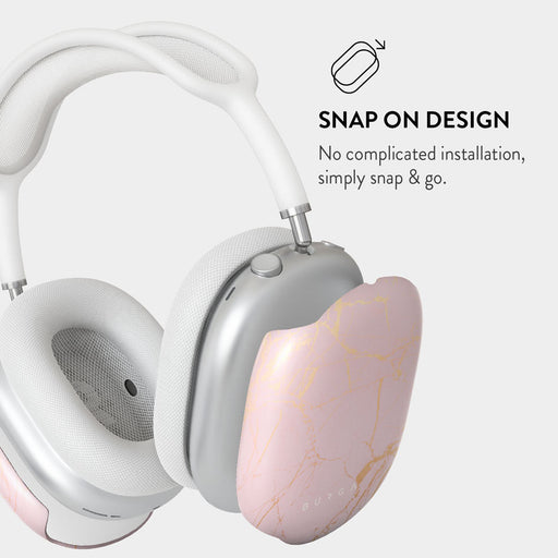 Peachy Gold Pink Marble Apple Airpod Max Case Cover BURGA