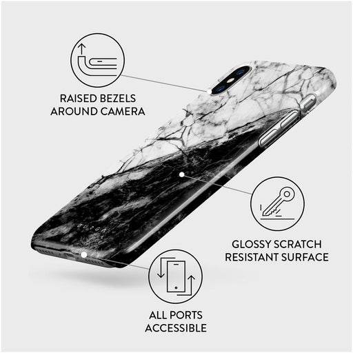 Fatal Contradiction - Black & White Marble iPhone XS Max Case 3