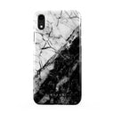 Fatal Contradiction - Black & White Marble iPhone XR Case 1