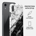 Fatal Contradiction - Black & White Marble iPhone XR Case 2