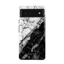 Fatal Contradiction - Black & White Marble Google Pixel 6a Case 1