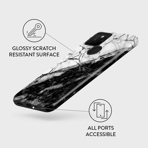 Fatal Contradiction - Black & White Marble Google Pixel 5 Case 7