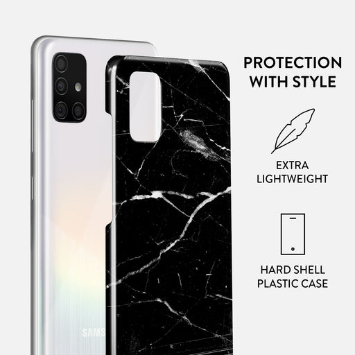 Noir Origin - Black Marble Samsung Galaxy A71 4G Case 2
