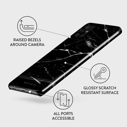 Noir Origin - Black Marble Samsung Galaxy A71 4G Case 3