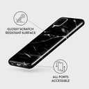 Noir Origin - Black Marble Samsung Galaxy A12 4G Case 7