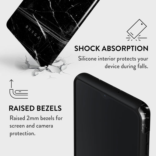 Noir Origin - Black Marble Samsung Galaxy A12 4G Case 8