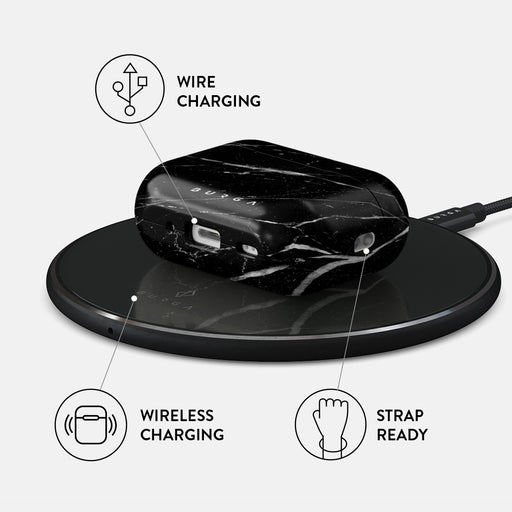 Noir Origin - Black Marble AirPods Pro 2 Case 3