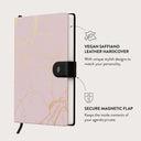 Peachy Gold - Pink Marble Notebook 3