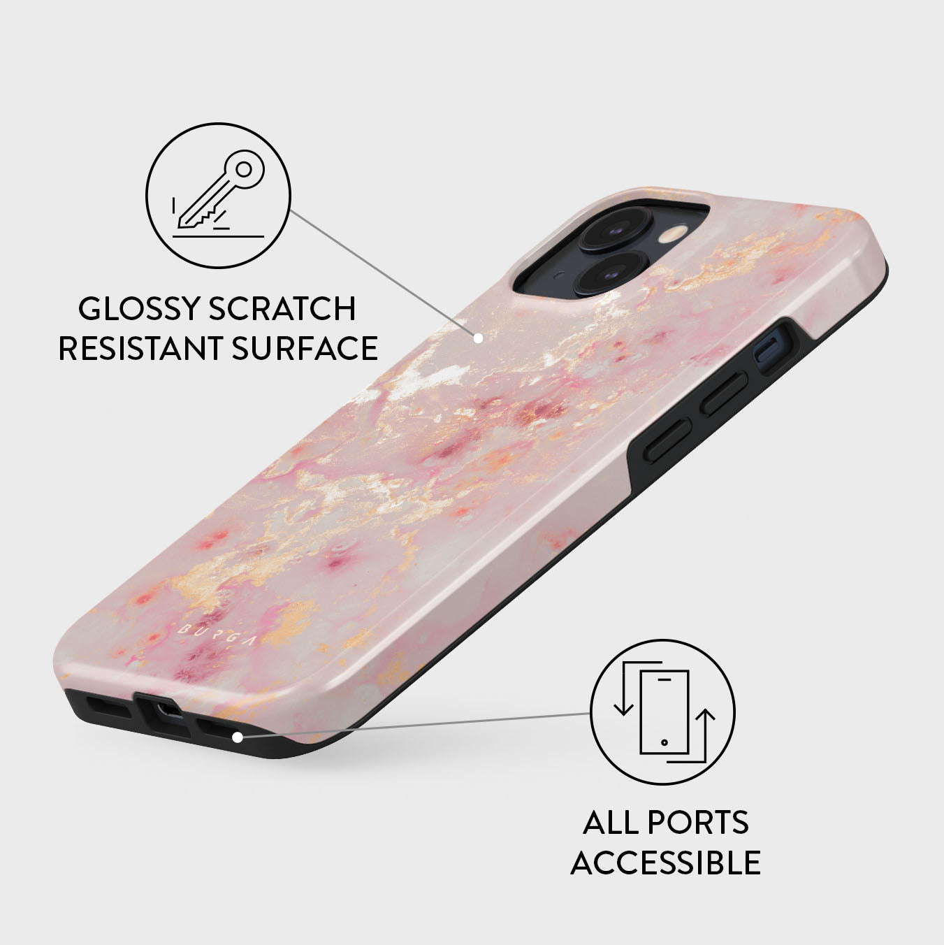 BURGA iphone13 pro MAX ピンクオレンジ Golden Coral - Pink iPhone 13 Case | BURGA