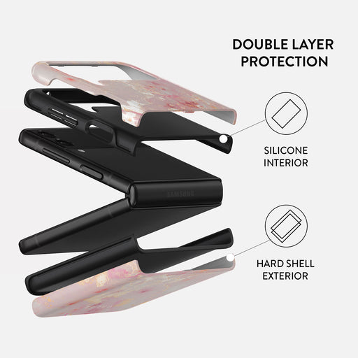 Golden Coral - Pink Samsung Galaxy Z Flip 3 Case 2