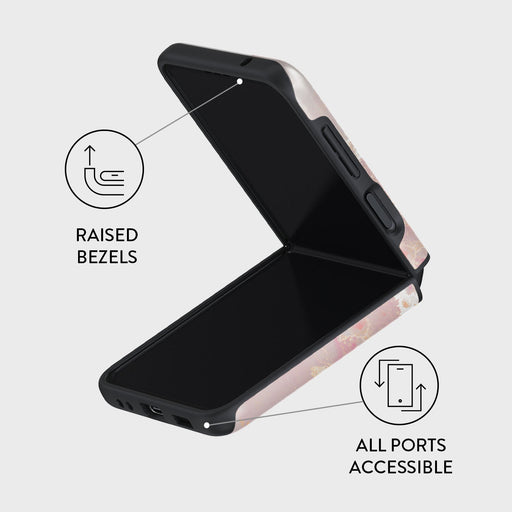 Golden Coral - Pink Samsung Galaxy Z Flip 3 Case 3
