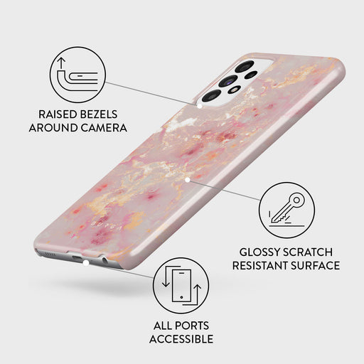 Golden Coral - Pink Samsung Galaxy A52 / A52S 4G / 5G Case 3