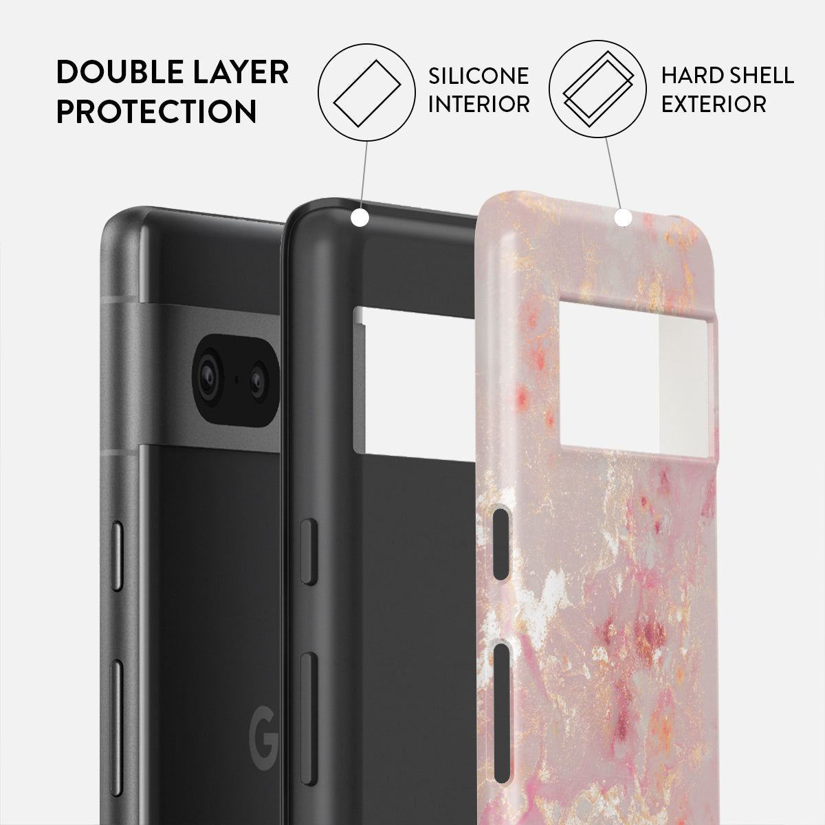 Google Pixel 7a Case, Golden Coral | BURGA