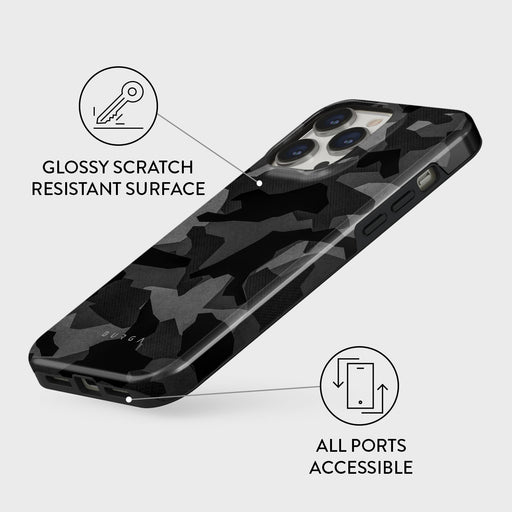 Night Black Camouflage - iPhone 14 Pro Max Case 7