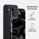 Night Black Camouflage - iPhone 12 Mini Case 2