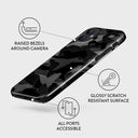Night Black Camouflage - iPhone 12 Mini Case 3