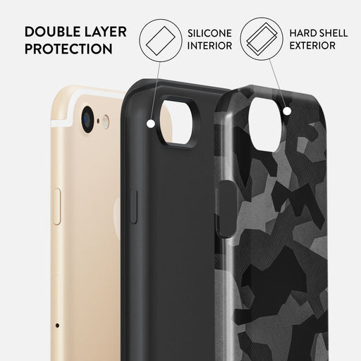 Night Black Camouflage - iPhone SE (2020) Case 6