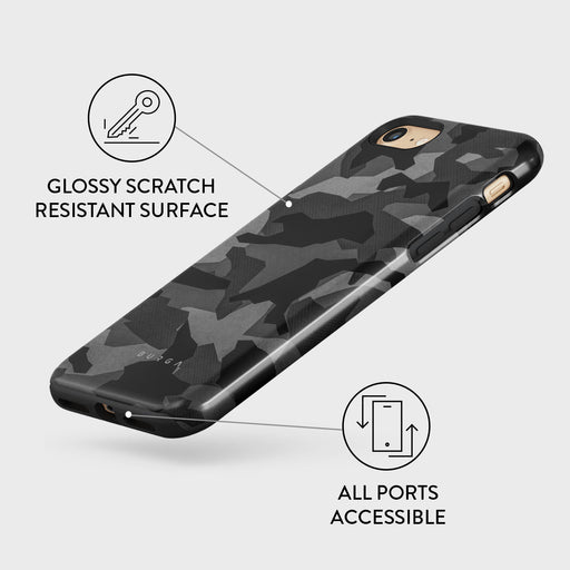 Night Black Camouflage - iPhone SE (2020) Case 7